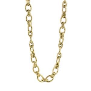 Gargantilla dorada acero elegante 230555C