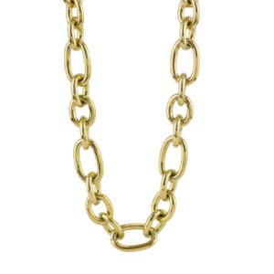 Gargantilla dorada acero elegante 230553C