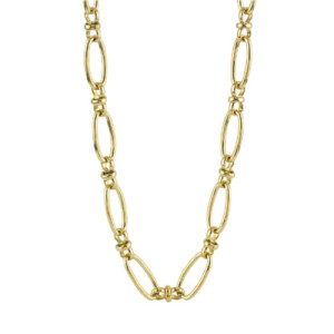 Gargantilla dorada acero elegante 230551C