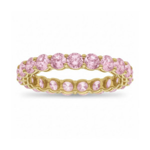 Sortija Infinity Oro 18k con circonitas rosa
