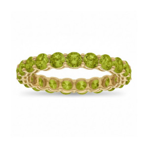 Sortija Infinity Oro 18k con circonitas peridot dark