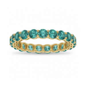 Sortija Infinity Oro 18k con circonitas nano paraiba