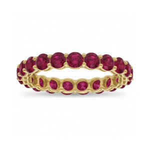 Sortija Infinity Oro 18k con circonitas rubi dark