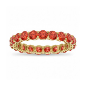 Sortija Infinity Oro 18k con circonitas naranja