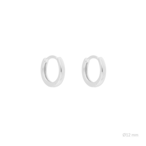 Pendientes aro plata lisa