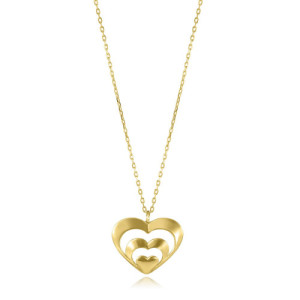 Collar de mujer en plata con corazón para enamorados
