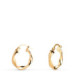 Aros oro 18k amarillos retorcidos mate y brillo