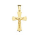 Cruz de oro amarillo 18k con Cristo en relieve
