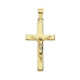 Cruz de oro amarillo 18k con Cristo en relieve