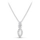 Gargantilla novia oro blanco 18k con circonitas cuerpo único
