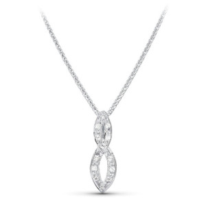 Gargantilla novia oro blanco 18k con circonitas cuerpo único