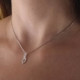 Gargantilla novia oro blanco 18k con circonitas cuerpo único