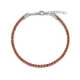 Pulsera Rivière plata de Ley con circonitas rojo rubí.
