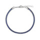 Pulsera Rivière plata de Ley con circonitas azul zafiro