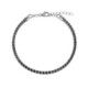 Pulsera Rivière plata de ley con circonitas negras