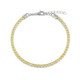 Pulsera Rivière plata de ley con circonitas amarillas
