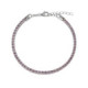Pulsera Rivière plata de ley con circonitas lavanda