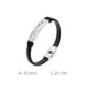 Pulsera de acero y cuero con grabado “Mi mayor tesoro eres tu”