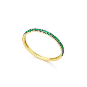 Anillo LeCarré Eden Oro 18k con Esmeraldas