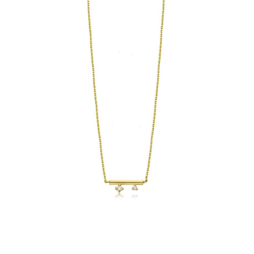 Collar LeCarré Oro 18K Asymmetric Line con Diamantes