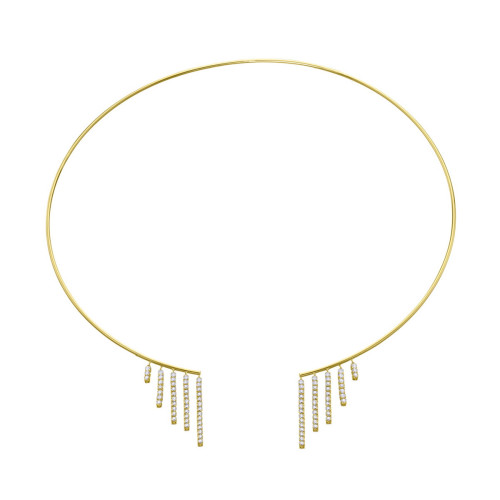 Collar LeCarré Rígido Oro 18k con Diamantes Eternal Drizzel