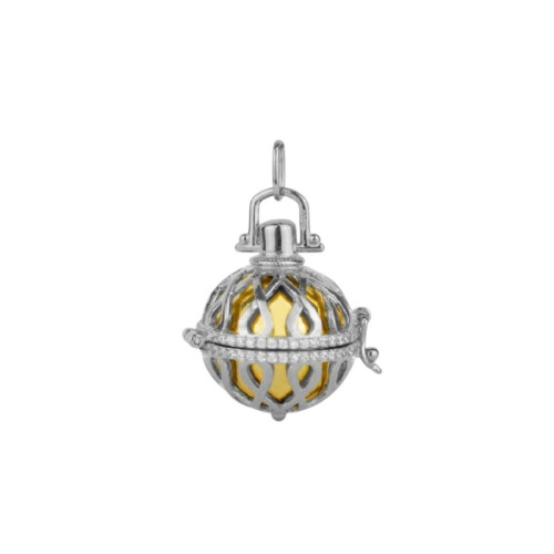 Llamador de Ángel Plata Rodiada con circonitas