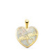 Colgante corazón mamá nácar oro 18K estrella y amor