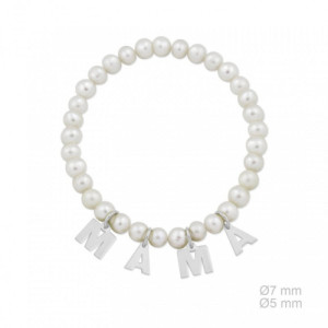 Pulsera MAMA Plata Perlas Cultivadas