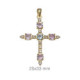 Colgante cruz de plata dorada con circonitas 133-CRU-P11D Colgante cruz de plata dorada con circonitas 133-CRU-P11D