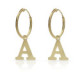 Aros Oro 18K con letra Inicial Abcdiario Aros Oro 18K con letra Inicial Abcdiario