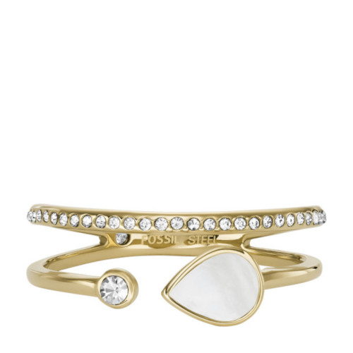 Anillo Mujer Fossil MOP Teardrop JF04250710 Dorado