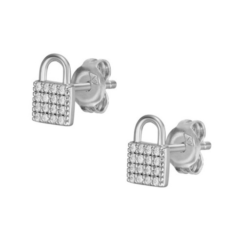 Pendientes Mujer Fossil Lock JFS00626040 Plata