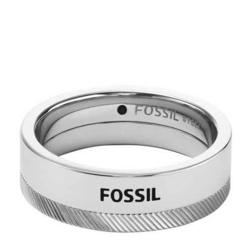 Anillo Hombre Fossil Chevron JF03997040 Acero