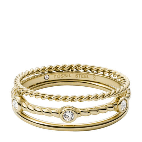 Anillo Mujer Fossil Vintage Heritage JF03801710 Dorado