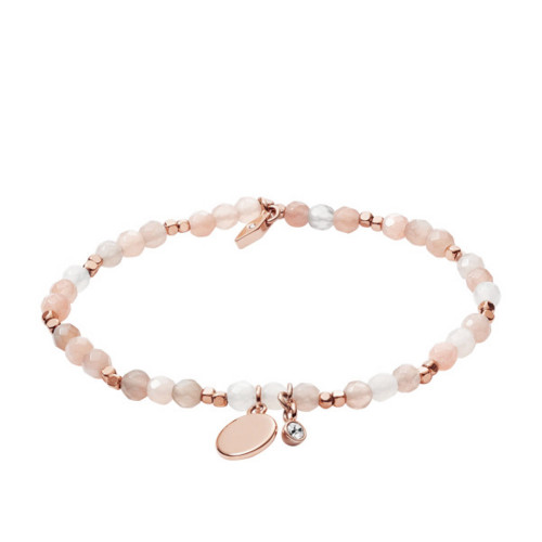 Pulsera Mujer Fossil Wellness JA6945791 abalorios Oro Rosa