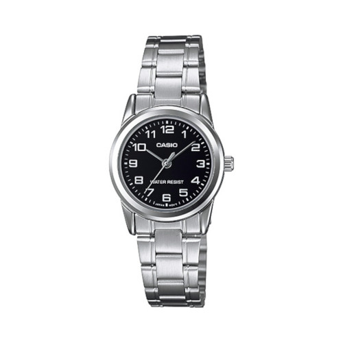 Reloj Casio Mujer LTP-V001D-1B Correa de Acero Esfera Negra
