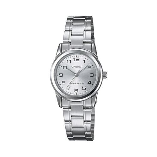 Reloj Casio Mujer LTP-V001D-7B Correa de Acero Esfera Plateada