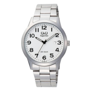 Reloj Q&Q C52A-001VY Superior de Hombre de Acero con Esfera Blanca y Números