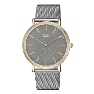 Reloj Q&Q QA96J422Y de Hombre Retro Gris y Bicolor con Brazalete de Malla Inoxidable