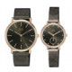 Reloj Q&Q QA96J412Y de Hombre Retro Negro y Oro Rosa de Acero con Esfera Oscura Reloj Q&Q QA96J412Y de Hombre Retro Negro y Oro Rosa de Acero con Esfera Oscura