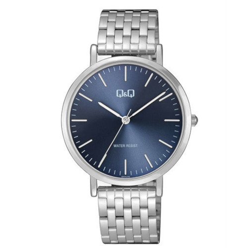 Reloj Q&Q QA20J242Y de Hombre Elegante de Acero Plateado con Esfera Azul Marino