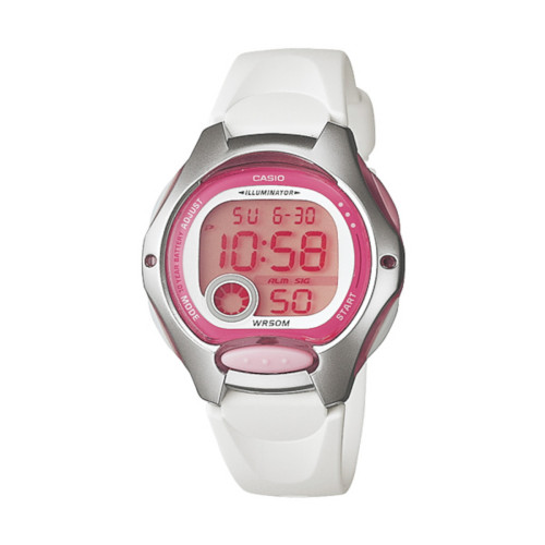 Reloj Digital Casio LW-200-7A Blanco y Rosa para Mujer y Niños