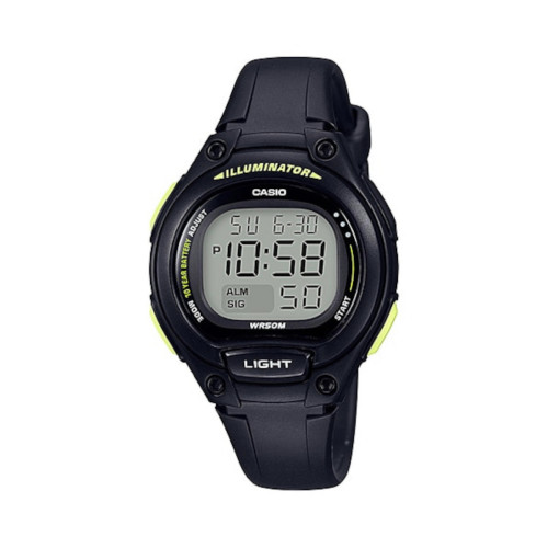 Reloj Digital Casio LW-203-1B Negro y Amarillo para Mujer y Niños