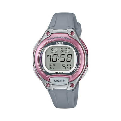 Reloj Digital Casio LW-203-8A Gris y Rosa para Mujer y Niños