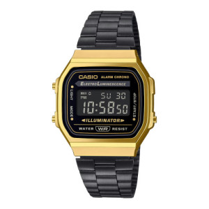 Reloj Casio A168WEGB-1BEF Retro Negro Dorado Unisex