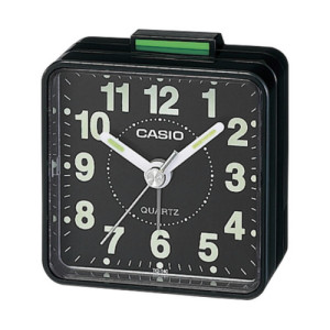 Reloj Despertador Analógico Casio TQ-140-1EF Negro Esfera Negra