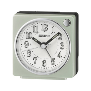 Reloj Despertador Analógico Seiko QHE197M Verde Menta con Alarma, Luz y Segundero Silencioso