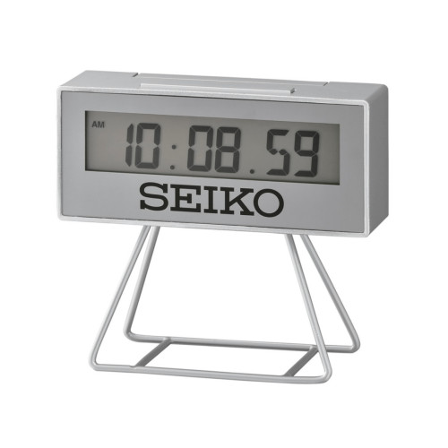 Reloj Despertador Digital Seiko QHL087S con Soporte, Alarma Zumbador y Cronógrafo