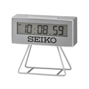 Reloj Despertador Digital Seiko QHL087S con Soporte, Alarma Zumbador y Cronógrafo