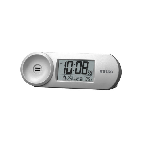 Reloj Despertador Digital Seiko QHL067S con Alarma Zumbador, Termómetro y Calendario